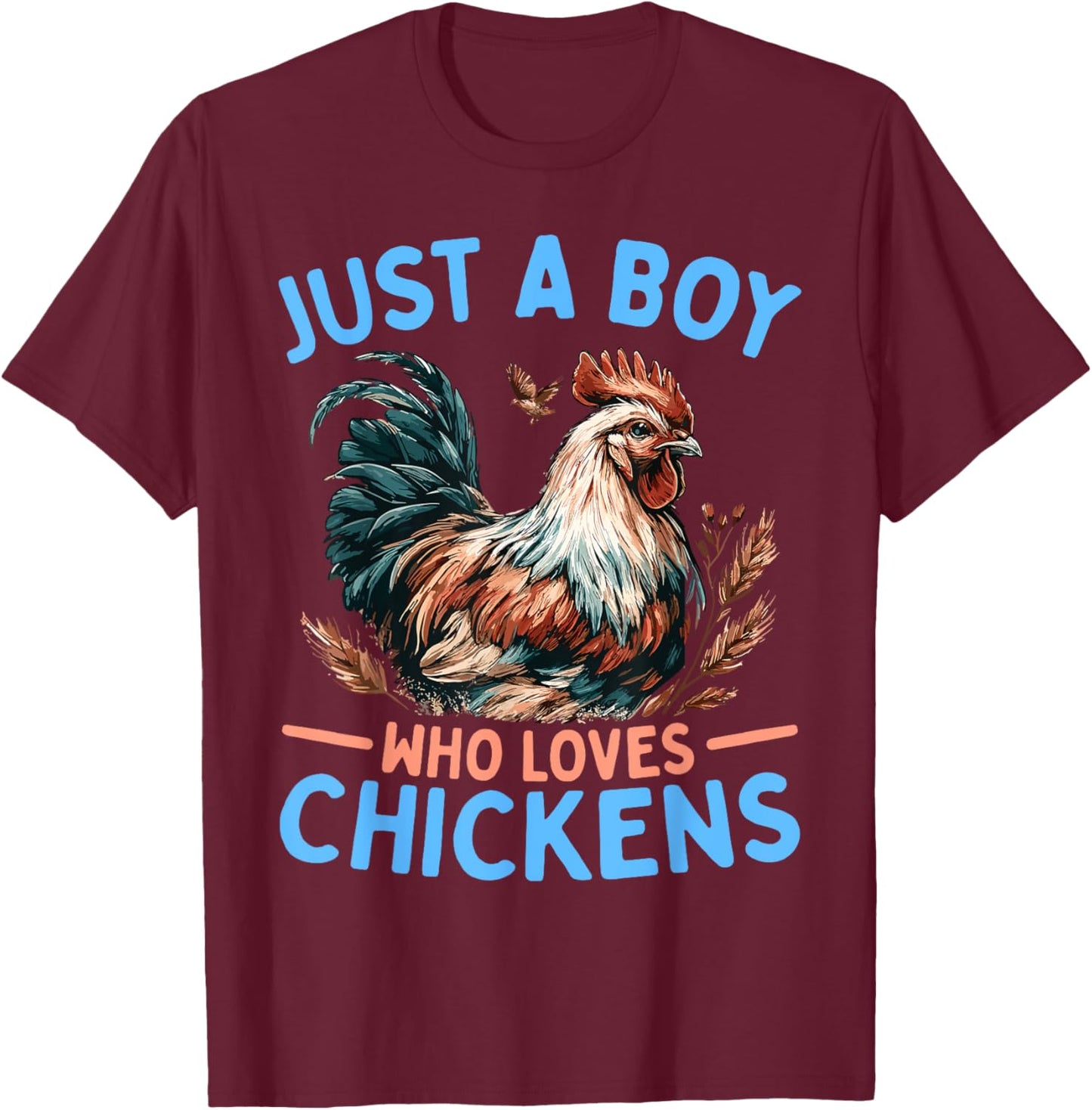 Rooster Boys Chicken T-Shirt - T-Shirt | Maroon