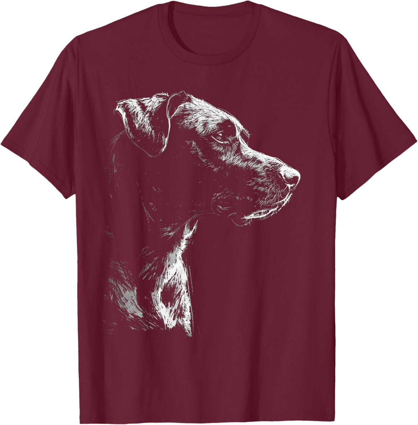 Labrador Graphic Pet Art Dog Labrador T-Shirt - T-Shirt | Maroon
