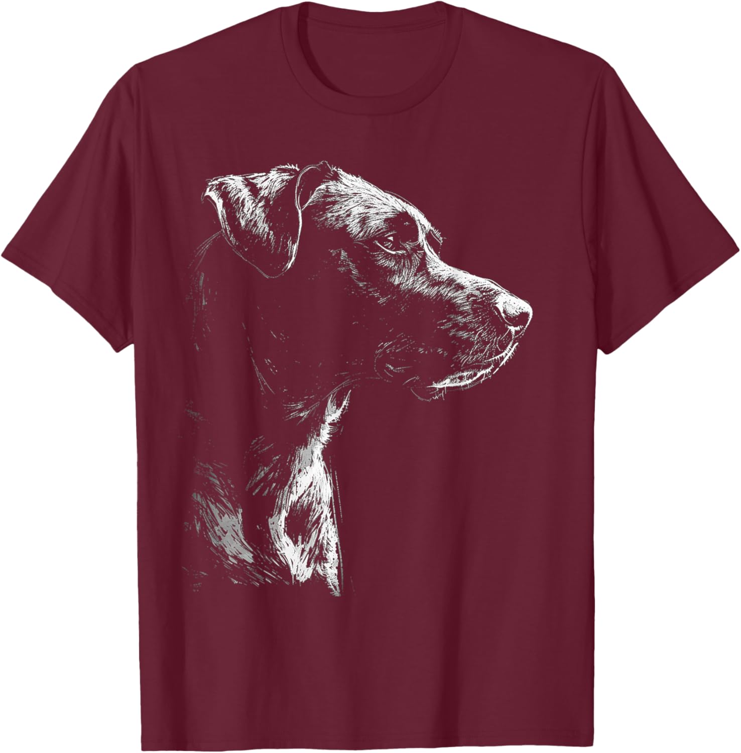 Labrador Graphic Pet Art Dog Labrador T-Shirt - T-Shirt | Maroon