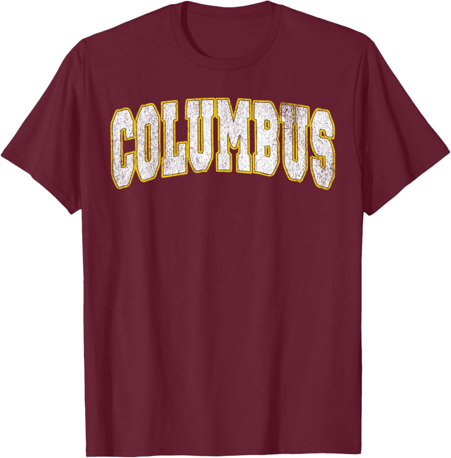Columbus Vintage City T-Shirt - T-Shirt | Maroon