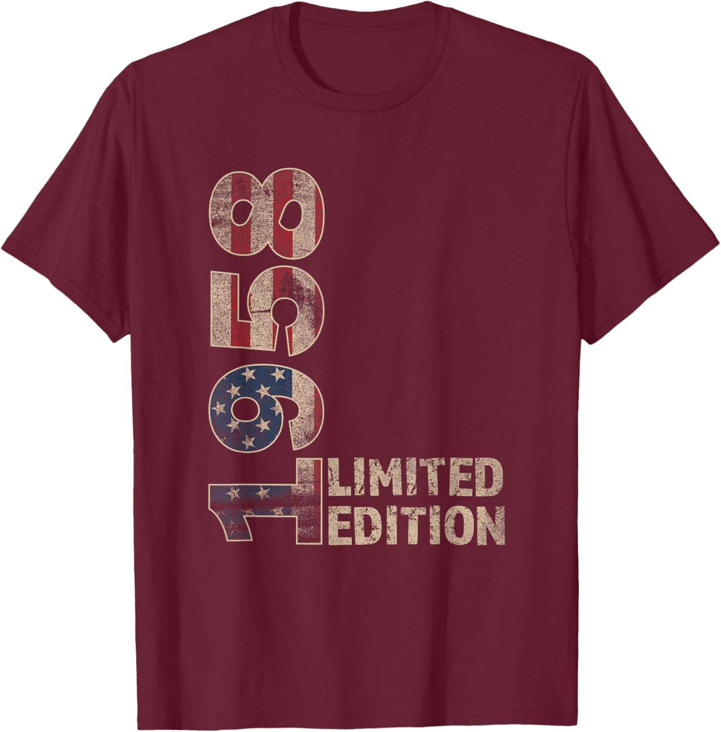 67th Birthday Gift men Vintage born 1958 turning 67 Year Old T-Shirt - T-Shirt | Maroon