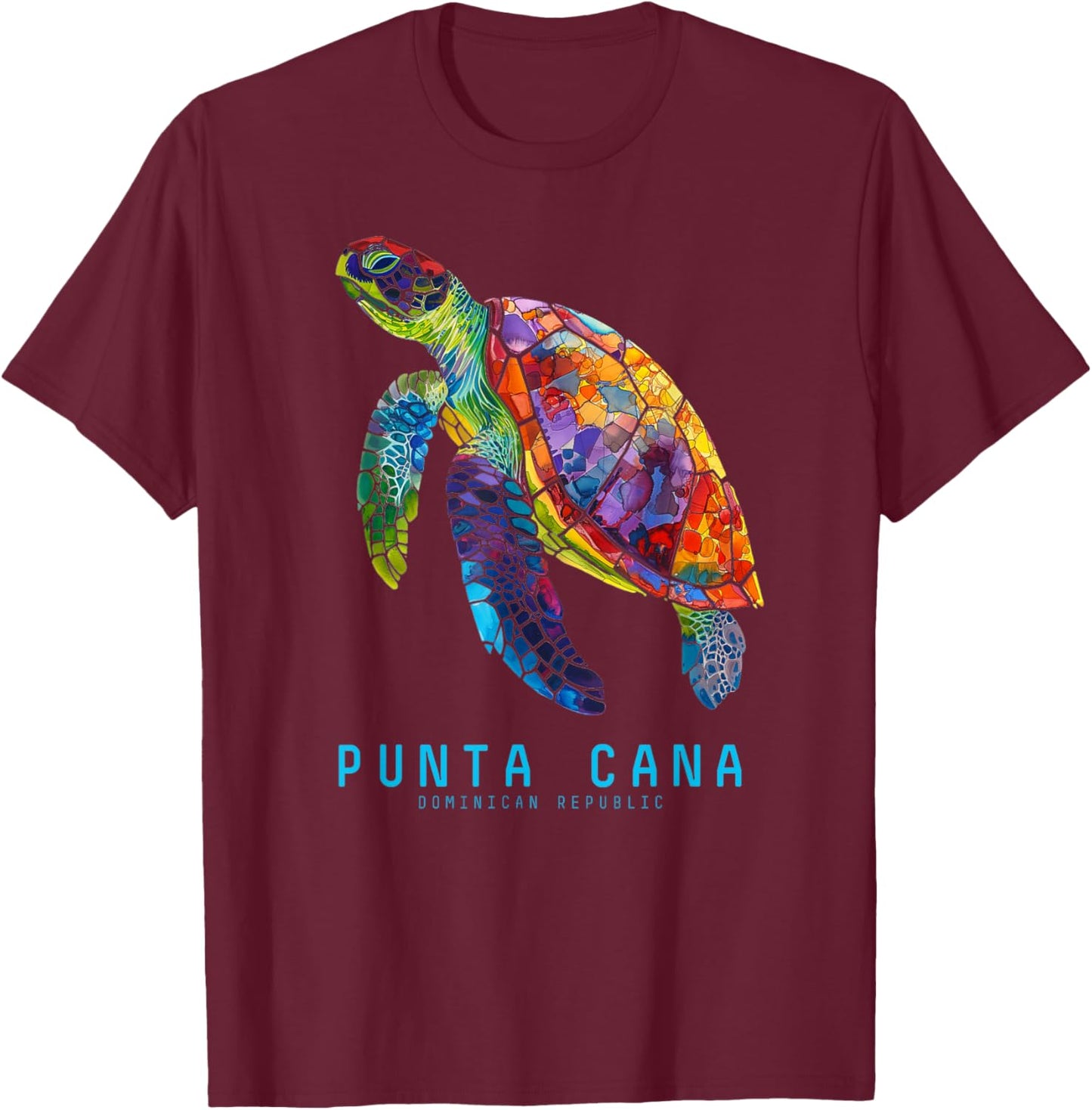 Punta Cana Dominican Republic Sea Turtle Holiday Beach T-Shirt - T-Shirt | Maroon