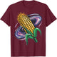 Space Corn Outfit Maize Farmer Costume Farm Life T-Shirt - T-Shirt | Maroon