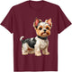 Biewer Terrier Design Dog T-Shirt - T-Shirt | Maroon