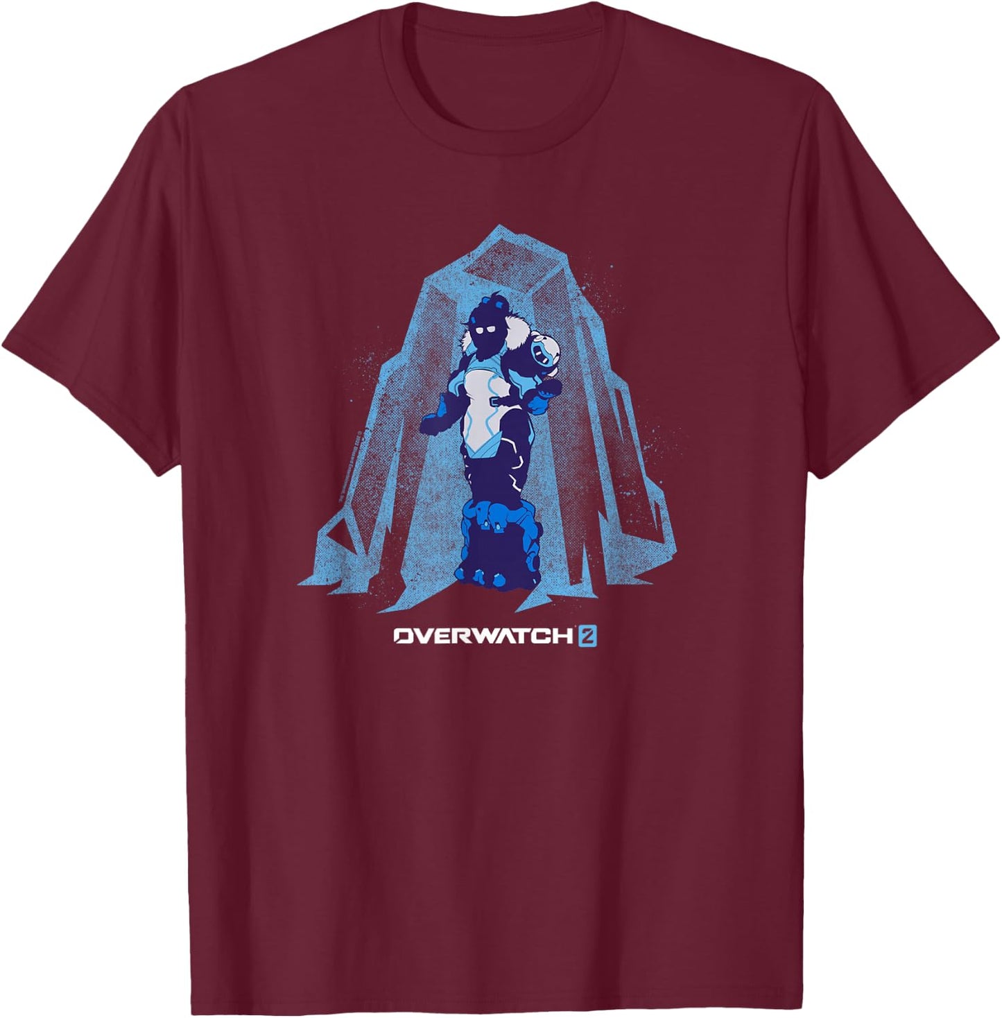 Overwatch 2 Mei Iceberg Logo T-Shirt - T-Shirt | Maroon