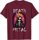 Death Metal Einhorn Rock Band Grind Core Thrash Speed Metal T-Shirt - T-Shirt | Maroon