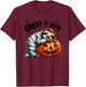 Creep It Slow Cute Sloth Mummy Jack O Lantern Halloween T-Shirt - T-Shirt | Maroon