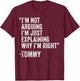Personalized Name Fathers Day outfit Tommy Quote Funny Birthday Custom Name Idea Engineer T-Shirt - T-Shirt | Maroon
