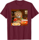Babushka Tabby Cat Polish Cat Design T-Shirt - T-Shirt | Maroon