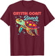 Crystal Coast Beach NC Artistic Sea Turtle Retro Women Kids T-Shirt - T-Shirt | Maroon
