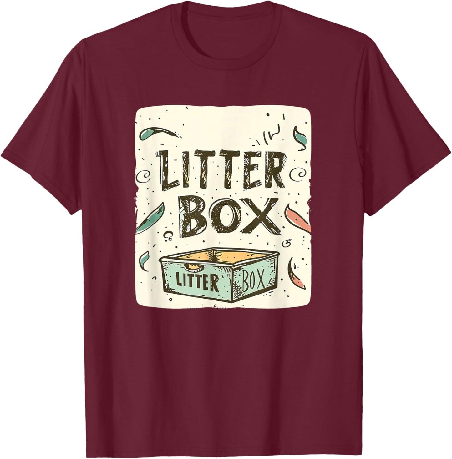Fun Litter Box Speech Costume T-Shirt - T-Shirt | Maroon
