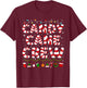 Candy Cane Crew Funny Christmas Candy Cane Lover Xmas Pajama T-Shirt - T-Shirt | Maroon
