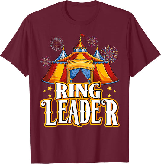 Circus ringleader Carnival Crew Party themed kids boys girls T-Shirt - T-Shirt | Maroon
