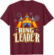 Circus ringleader Carnival Crew Party themed kids boys girls T-Shirt - T-Shirt | Maroon