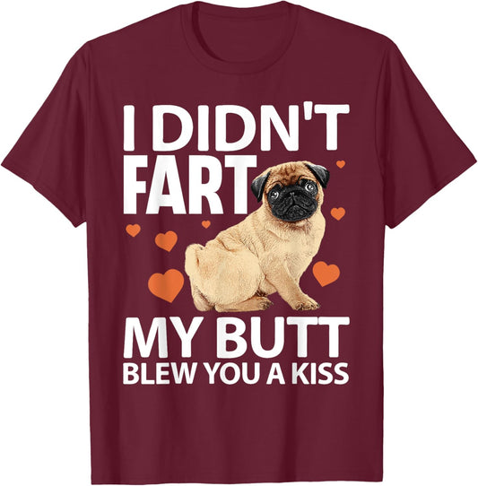Funny Pug Design Women Kids Pet Dog Breed Pug Lover T-Shirt - T-Shirt | Maroon