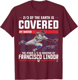 Francisco Lindor Covered by - Apparel T-Shirt - T-Shirt | Maroon