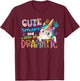 Cute smart and a little bit dramatic Funny Unicorn Kid Girls T-Shirt - T-Shirt | Maroon