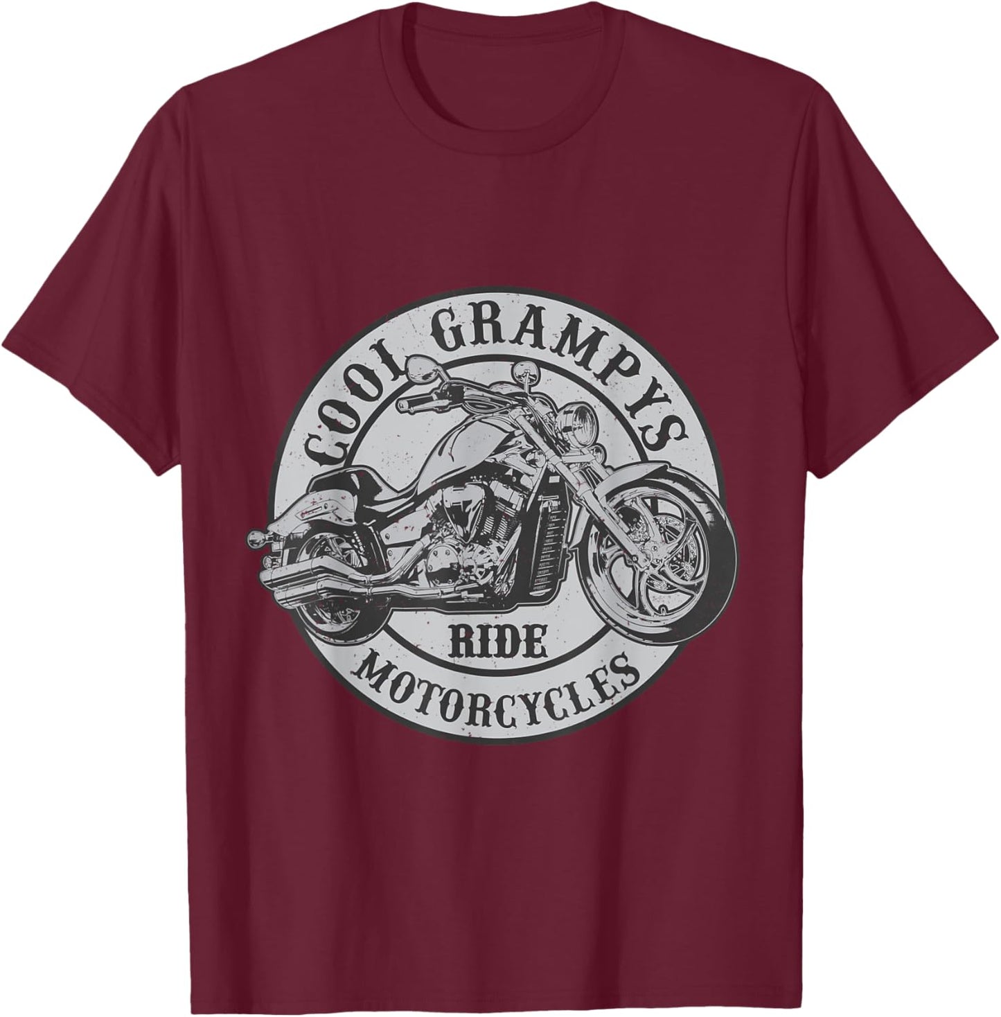 Cool Grampy Ride Motorcycles Novelty Rider Grampys T-Shirt - T-Shirt | Maroon