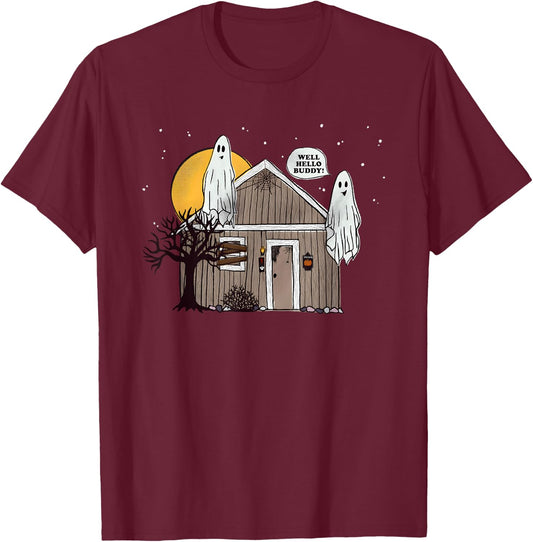 Well Hello Buddy Halloween 2024 T-Shirt - T-Shirt | Maroon