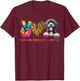 Peace Love Portuguese Water Dog Tie Dye Dog Lover T-Shirt - T-Shirt | Maroon
