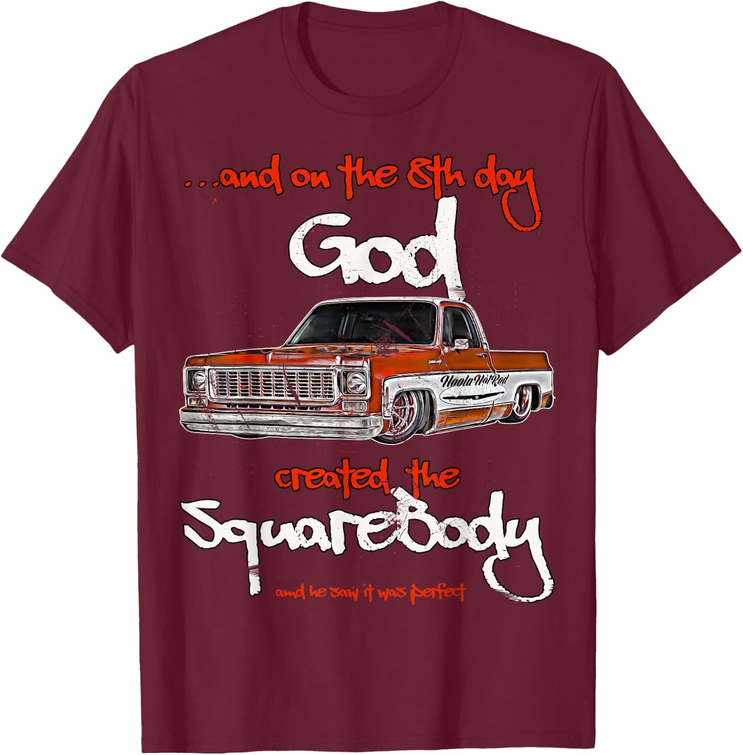 Jimmy,slammed,Squarebody Truck,Suburban,Blazer,Silverado,C10 T-Shirt - T-Shirt | Maroon