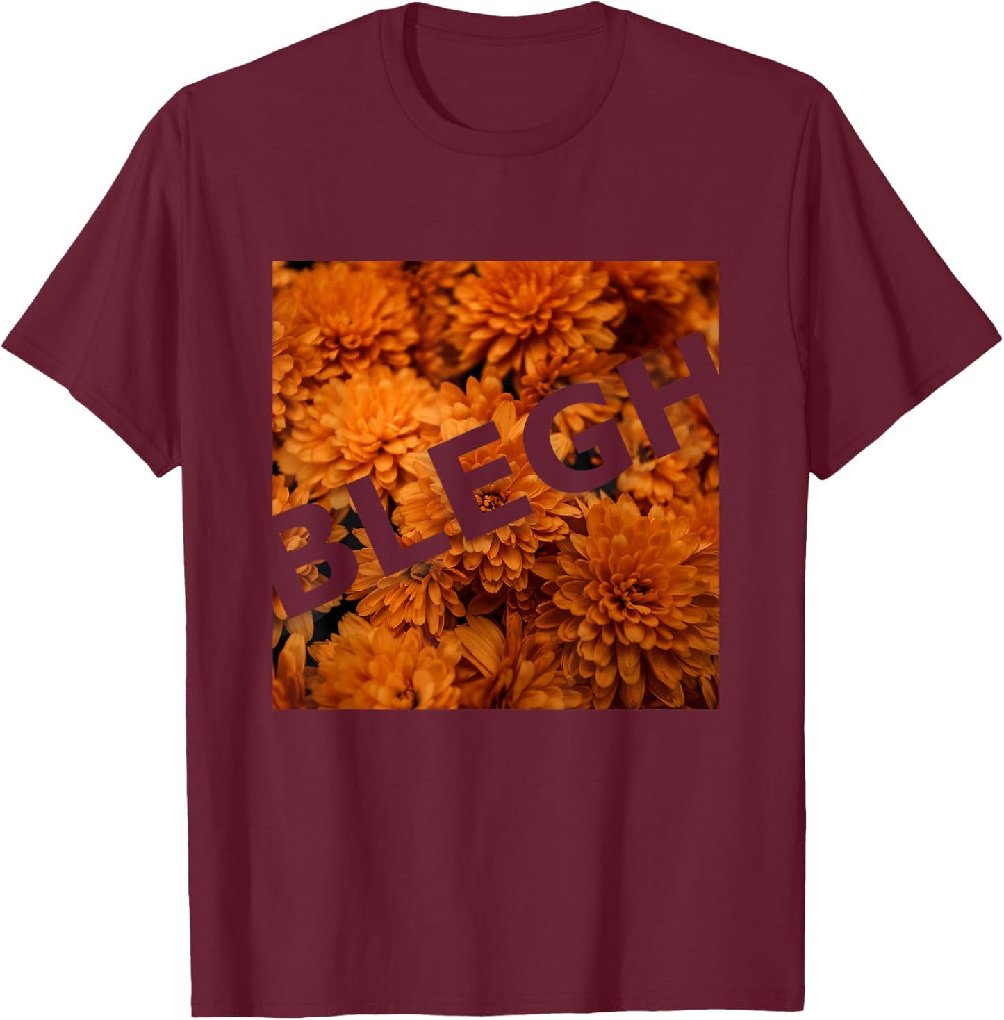 BLEGH Yellow Flower Collection T-Shirt - T-Shirt | Maroon