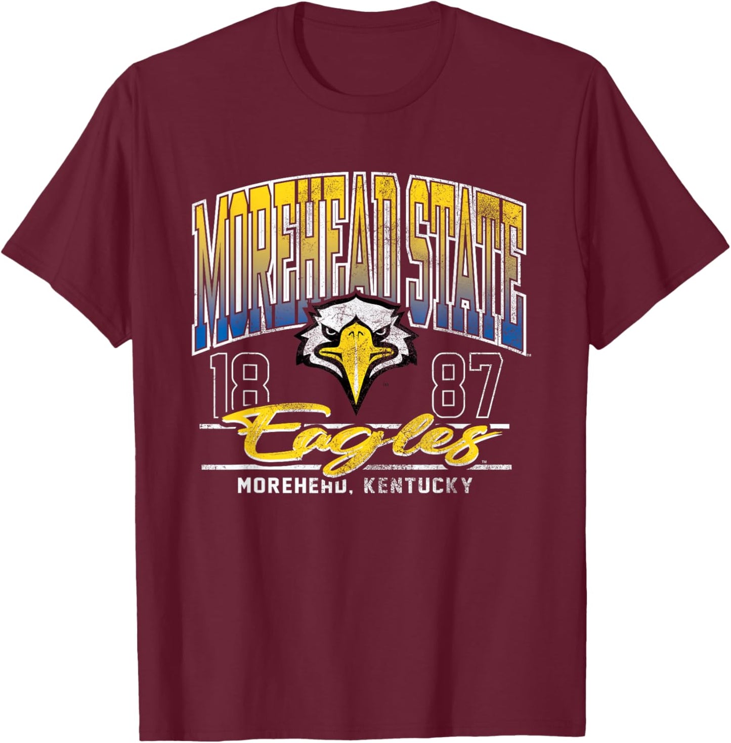 Morehead State Eagles Kicking It Royal Officially Licensed T-Shirt - T-Shirt | Maroon