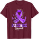 Support Squad Purple Ribbon Butterfly Rett Syndrome T-Shirt - T-Shirt | Maroon