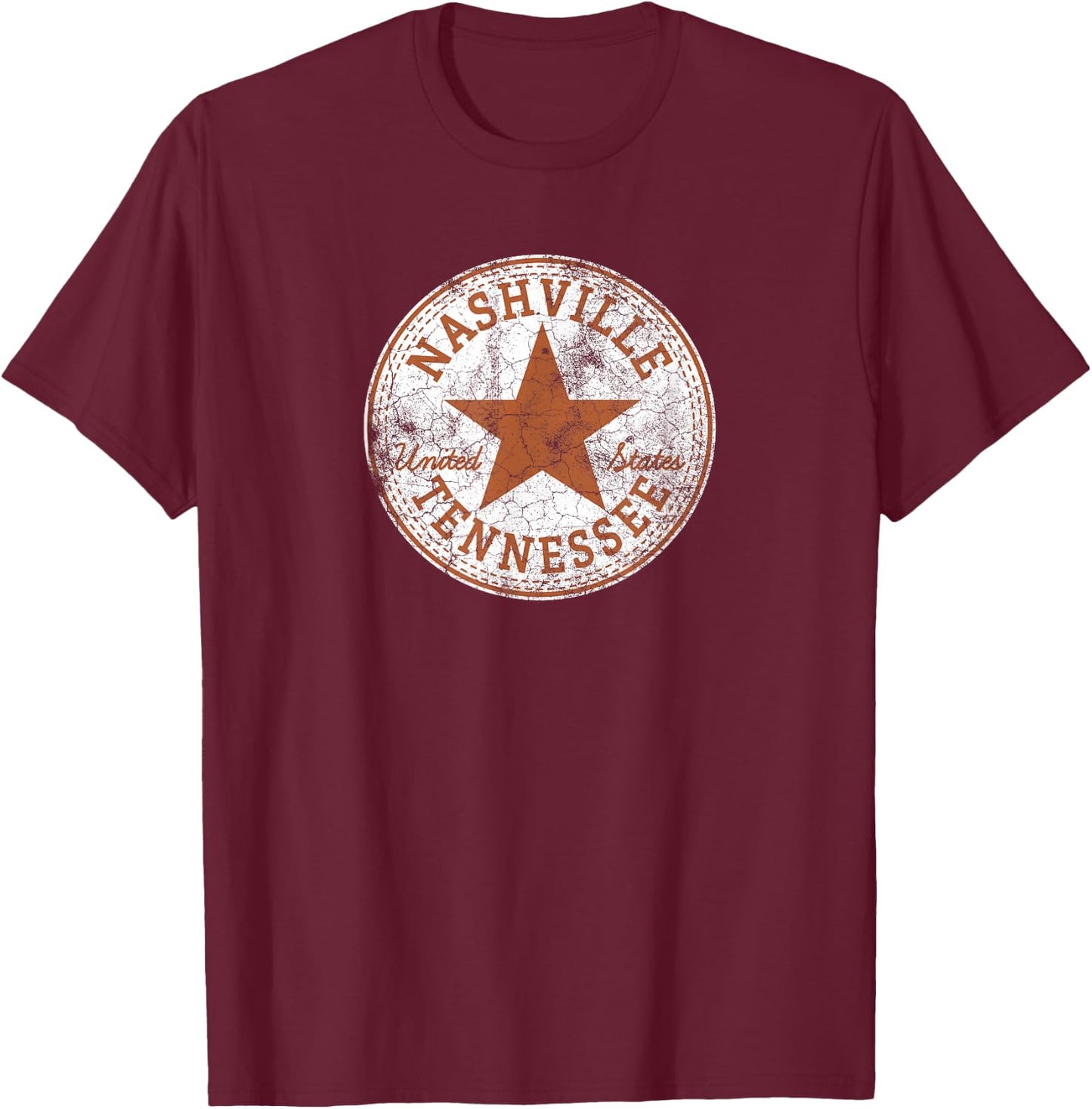 Nashville Tennessee Country Music City United States Outfit T-Shirt - T-Shirt | Maroon