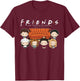 Kids Friends Chibi Couch Crew T-Shirt - T-Shirt | Maroon