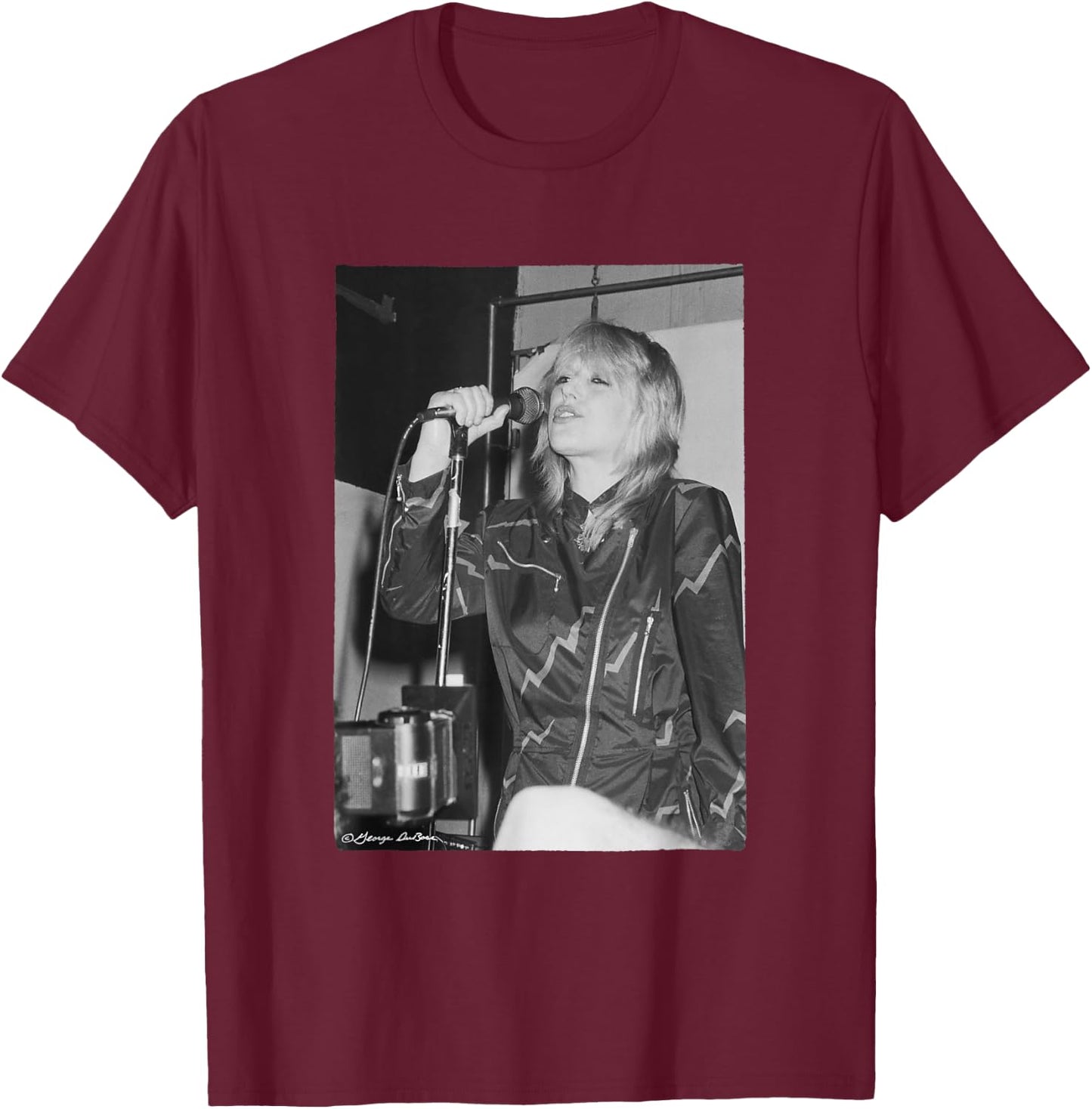 Marianne Faithfull Live By George DuBose T-Shirt - T-Shirt | Maroon