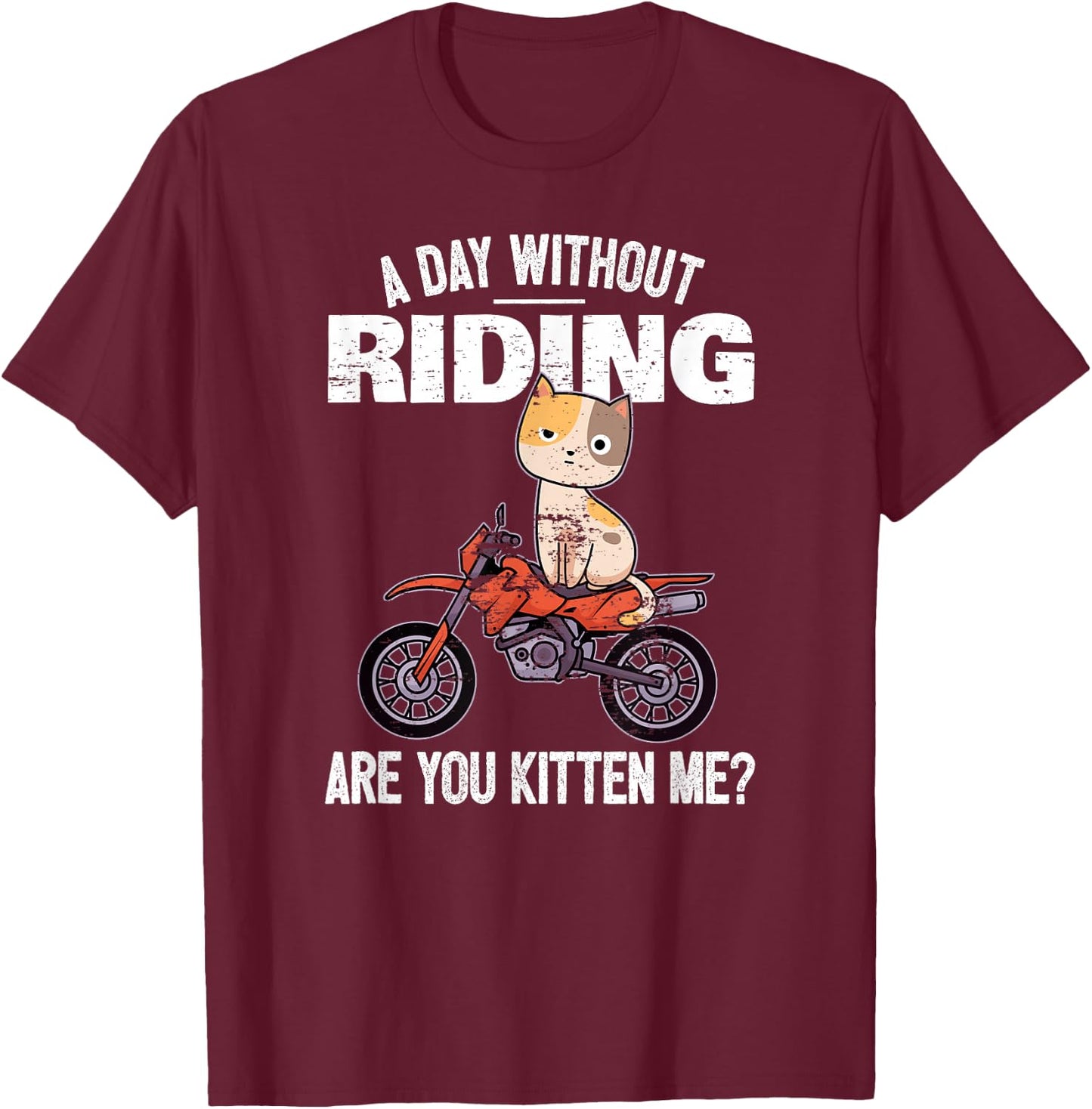 Motocross Rider Motocross Bike Motorcycle I Kitten Cat Women T-Shirt - T-Shirt | Maroon