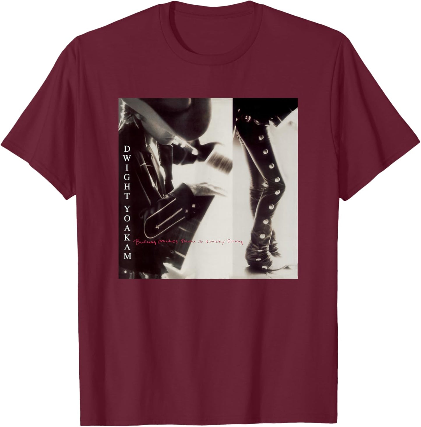 Dwight Yoakam Buenas Noches T-Shirt - T-Shirt | Maroon
