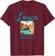 Lagos Portugal Algarve Coast Vintage Portuguese T-Shirt - T-Shirt | Maroon