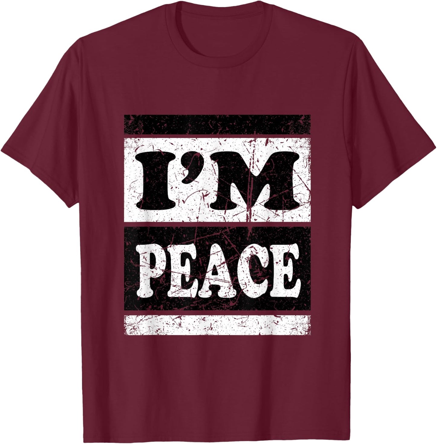Funny I Come In Peace I'm Peace Matching Couples Costume T-Shirt - T-Shirt | Maroon