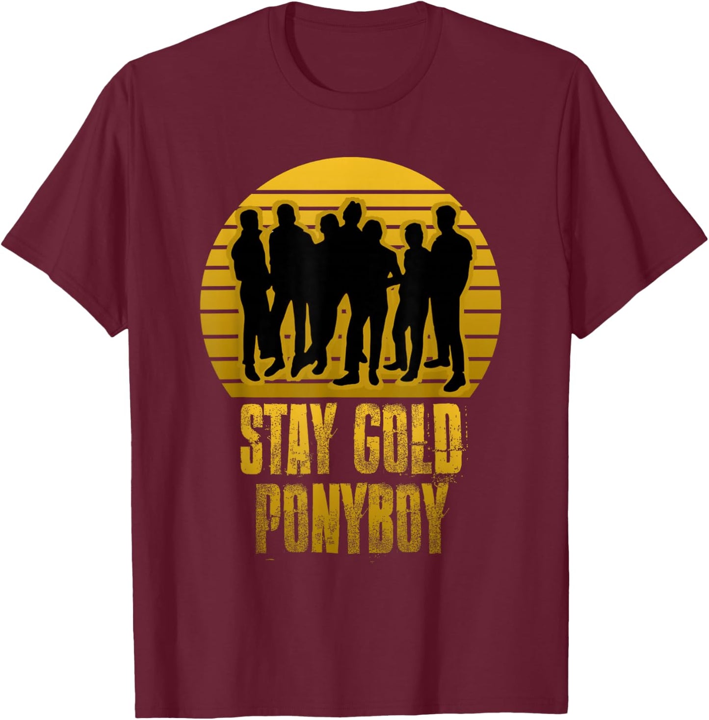 Stay Gold Ponyboy Vintage T-Shirt - T-Shirt | Maroon