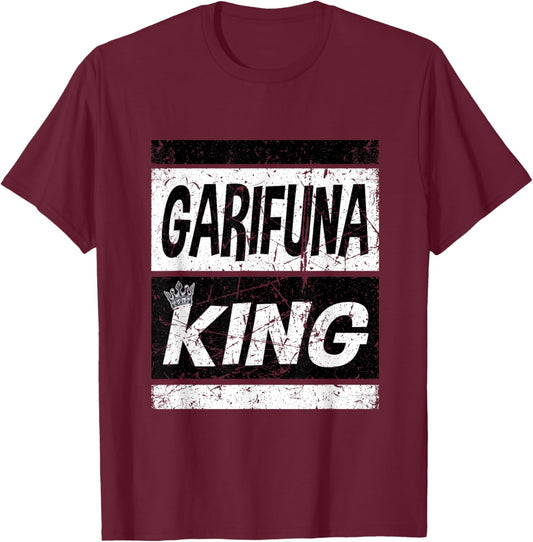 Retro Garifuna King Shirt Afro Caribbean For Kids Men T-Shirt - T-Shirt | Maroon