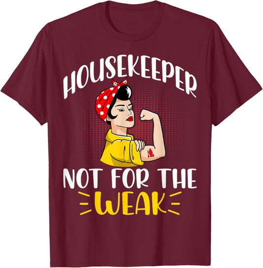 Cleaning Lady Housekeeping Housekeeper T-Shirt - T-Shirt | Maroon