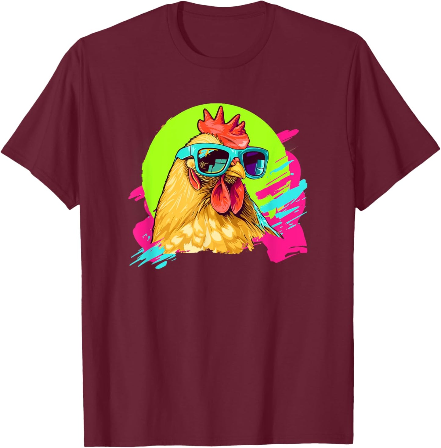 Funny Retro Vintage 80s Buff Orpington Chicken Lover T-Shirt - T-Shirt | Maroon