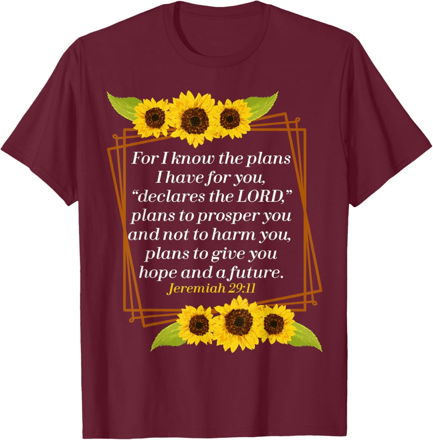 Jeremiah 29:11 Bibel Christian for Christian T-Shirt - T-Shirt | Maroon