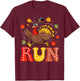 Turkey Run Costume Thanksgiving Running Turkey Trot T-Shirt - T-Shirt | Maroon