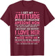 I Get My Attitude from My Freaking Awesome Mom Funny Mothers Small T-Shirt - T-Shirt | Maroon