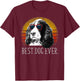 English Springer Spaniel Shirt Retro Best Dog Lover Ever T-Shirt - T-Shirt | Maroon