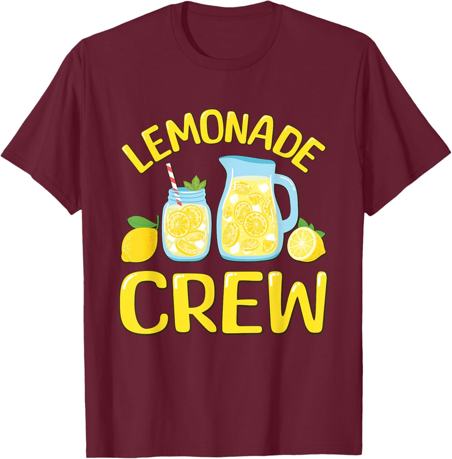 Lemonade Crew , Small, Black T-Shirt - T-Shirt | Maroon