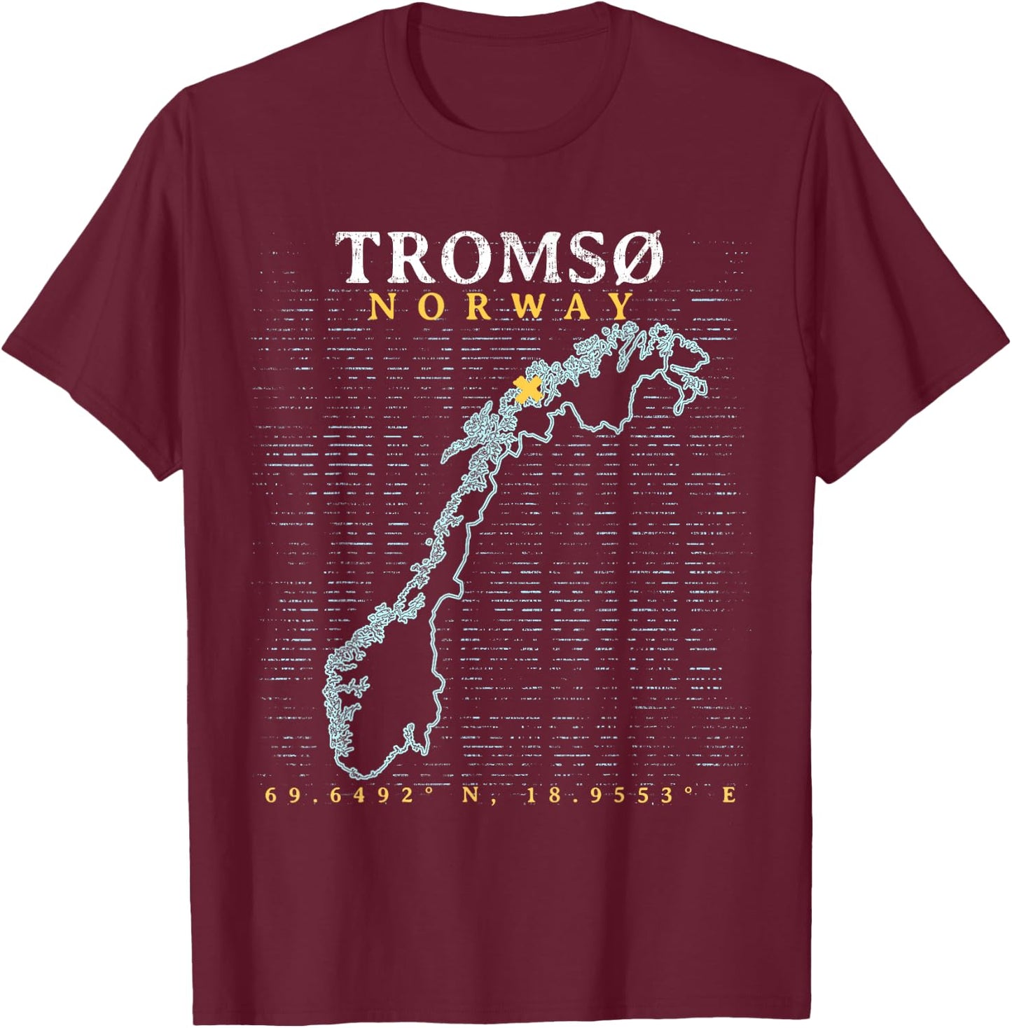 Norway Tromso T-Shirt - T-Shirt | Maroon