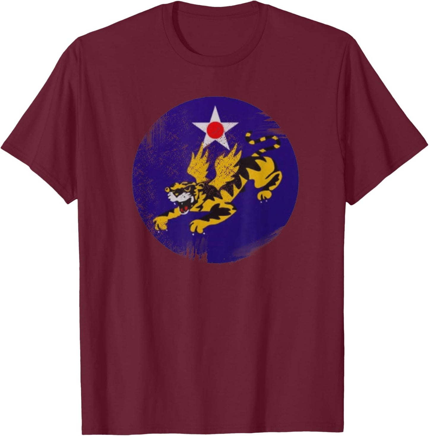 Flying Tigers 14th Space Command Vandenberg T-Shirt - T-Shirt | Maroon