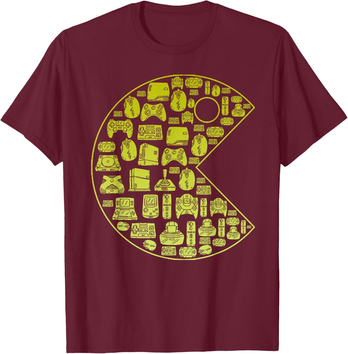 Vintage Video Game Player 1980 Retro Millennial Gamer T-Shirt - T-Shirt | Maroon