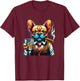 Frenchie dog Cigar And Whiskey Men Women T-Shirt - T-Shirt | Maroon