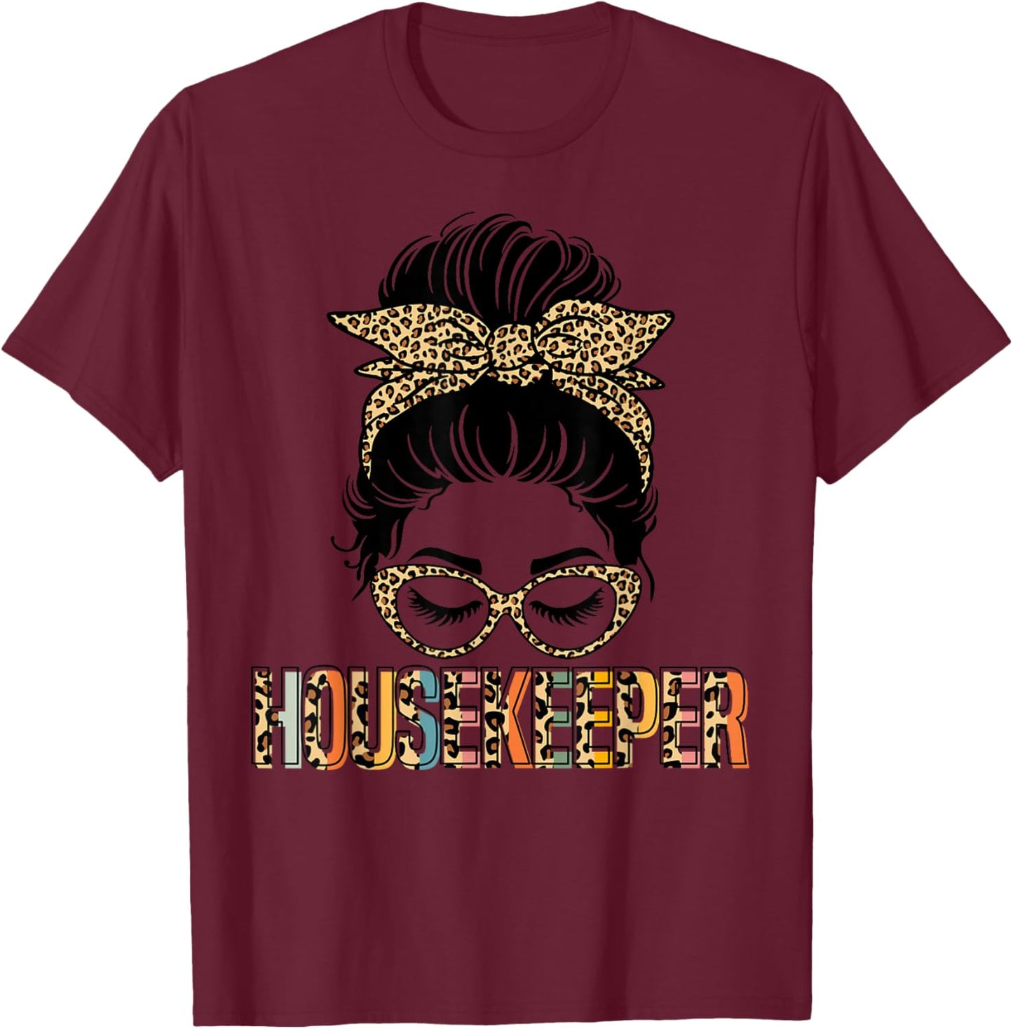 Cute Housekeeper Cleaning Housekeeping T-Shirt - T-Shirt | Maroon
