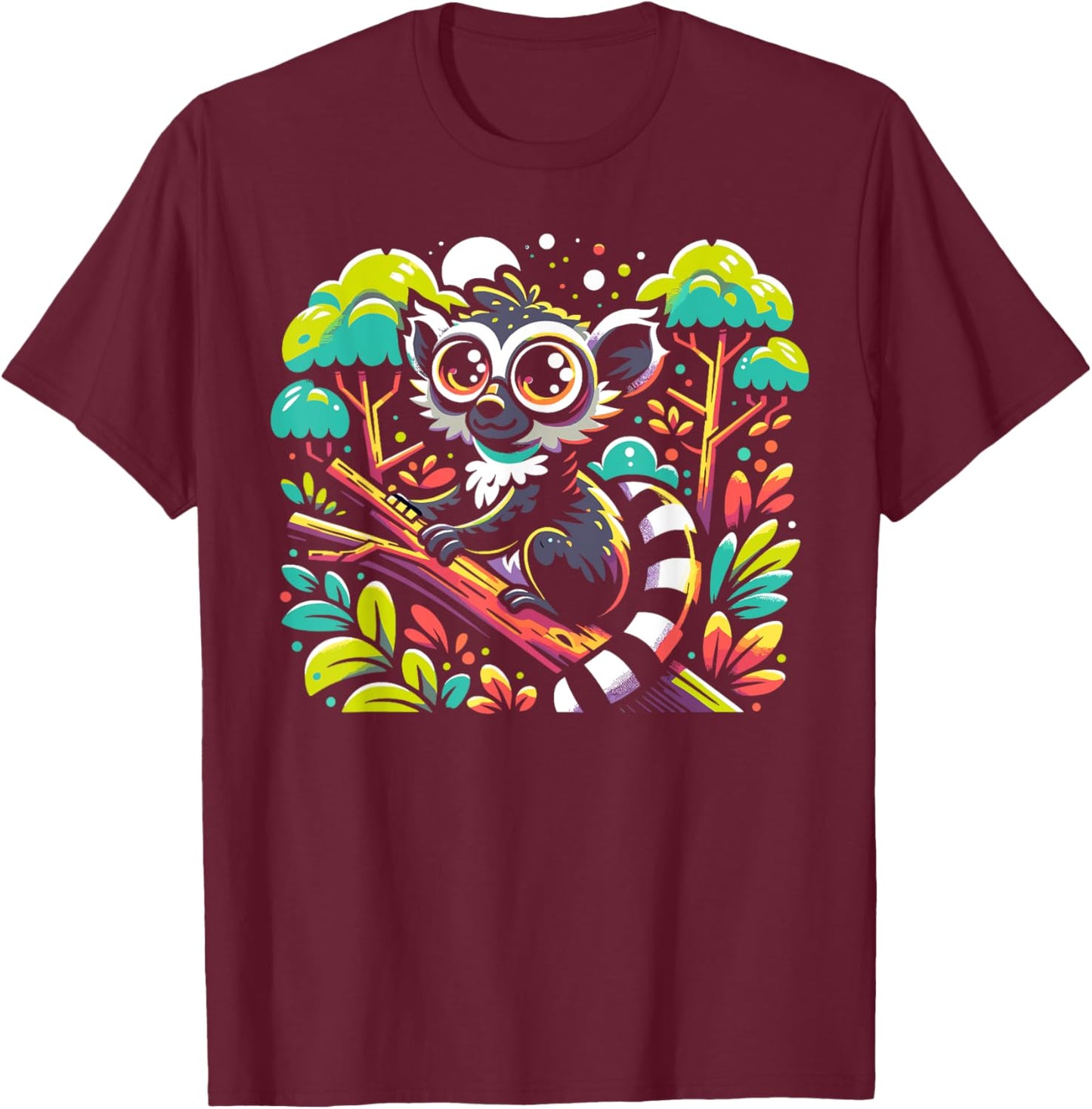 Aye Aye Face Aye-aye Nocturnal Lemur Wildlife Animal T-Shirt - T-Shirt | Maroon